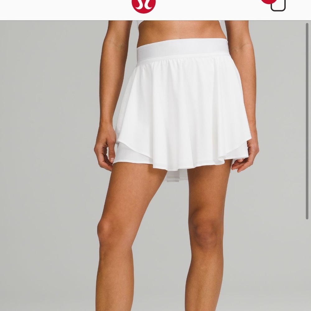 Court Rival 17” White Lululemon Skirt